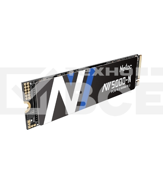 Накопитель SSD Netac NV5000 Pro, 500GB, M.2 2280, PCIe 4.0 x4, NVMe, R/W 4800/2700, с радиатором