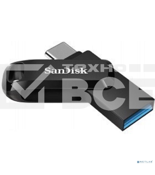 Флеш диск 64GB SanDisk Ultra Dual Drive Go, USB 3.1 - USB Type-C Black