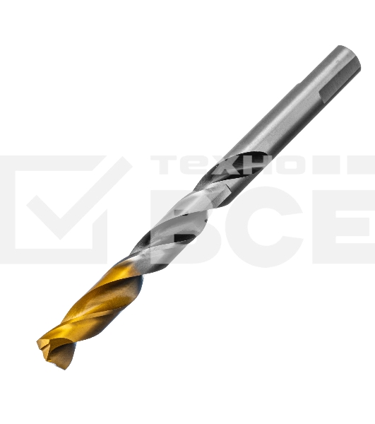 Сверло спиральное по металлу 11 x 142мм, Р6М5, Golden Tip, многогранная заточка Denzel