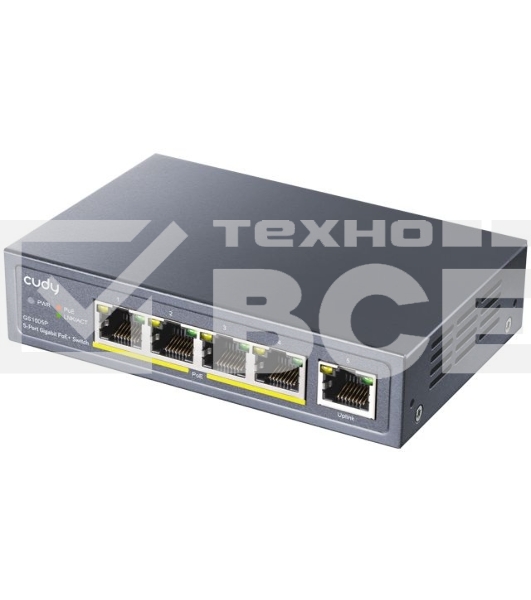 Коммутатор Cudy GS1005P (L2) 5x1Гбит/с 5PoE 60W неуправляемый