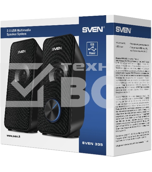 Колонки АС SVEN 335, черный (6 Вт, питание USB)