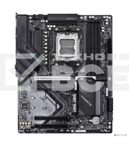Материнская плата GIGABYTE X870 GAMING WIFI6, AM5, AMD X870, 4xDDR5, 4xSATA, 3xM.2, 1xPCIe 5.0 x16, 2xPCIe 3.0 x1, 1xHDMI, 2xUSB-C (DisplayPort Alt Mode), 1x2.5Gb LAN, Wi-Fi 6, Bluetooth 5.3, 2xUSB-C 40Gbps, 1xUSB-A 10Gbps, 3xUSB-A 5Gbps, 4xUSB-A 2.0, 3x3