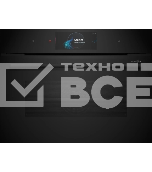 Встраиваемый духовой шкаф Bosch CSG958DB1 Accent Line шкаф-пароварка, черный, 14 режимов + комбинированные режимы, функция приготовление на пару 100%, 4-слойное остекление, 3 цветных текстовых TFT-дисплея 2,5