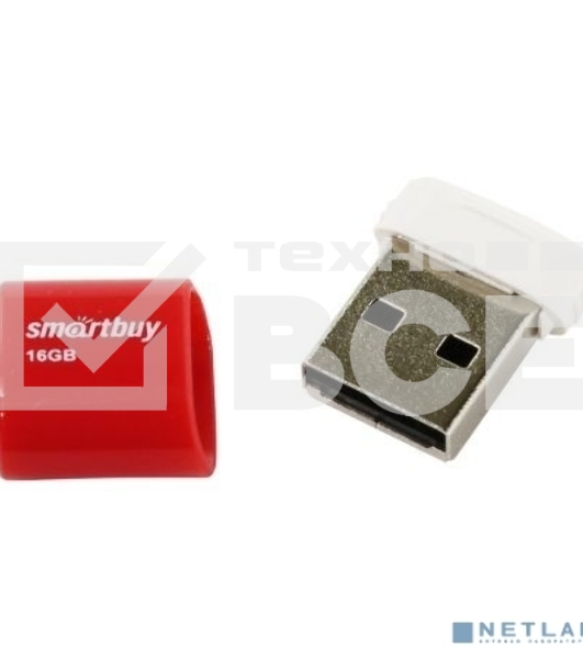 Флешка USB Smartbuy 16Gb Smartbuy LARA Red SB16 GbLARA-R