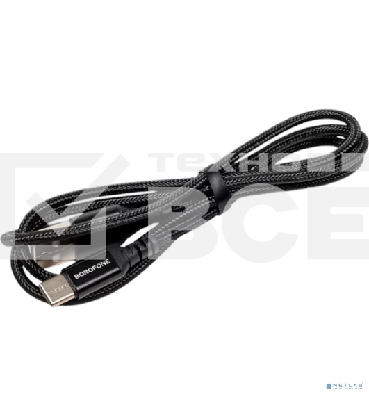 Кабель BOROFONE BX54/USB кабель Type-C/1m/3A/Нейлон/Black