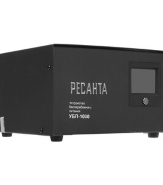 Устройство бесперебойного питания Ресанта УБП-10001000 ВА. 800 Вт. 140-260 В. 1 розетка