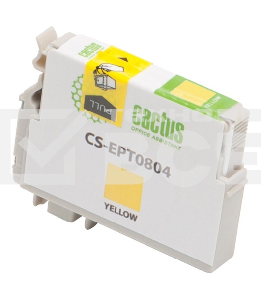 Картридж струйный Cactus CS-EPT0804 (T0804) желтый (11,4 мл) для Epson Stylus Photo P50/PX650/PX660/PX700/PX700W/PX710/PX710W/PX720/PX720WD/PX800/PX800FW/PX810/PX810FW/PX820/PX820FWD/R265/R285/R360/RX560/RX585/RX685