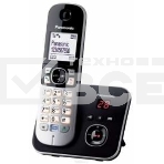 Телефон беспроводной (DECT) Panasonic KX-TG6821RUB (черный), автоответчик,определитель номера,телефонный справочник 120 зап.}, фото 1