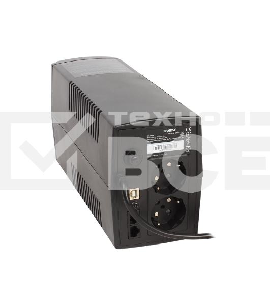 Источник бесперебойного питания SVEN Pro 650 650VA/390W LCD, USB, RJ-45 (2 EURO)