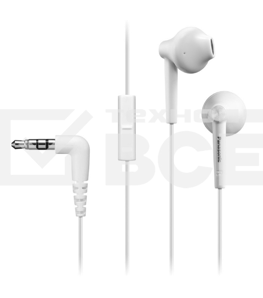 Наушники Panasonic RP-TCM55GC-W внутриканальные 10-24000Гц 1.2м 3.5мм 109дБ микрофон белые