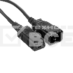 Кабель питания (UPS) ExeGate Power EC20-10P (С19->С20) VDE-250V-3*1.5-СU, 16А, черный, 10м, фото 1