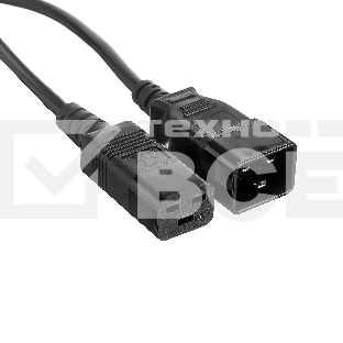 Кабель питания (UPS) ExeGate Power EC20-10P (С19->С20) VDE-250V-3*1.5-СU, 16А, черный, 10м