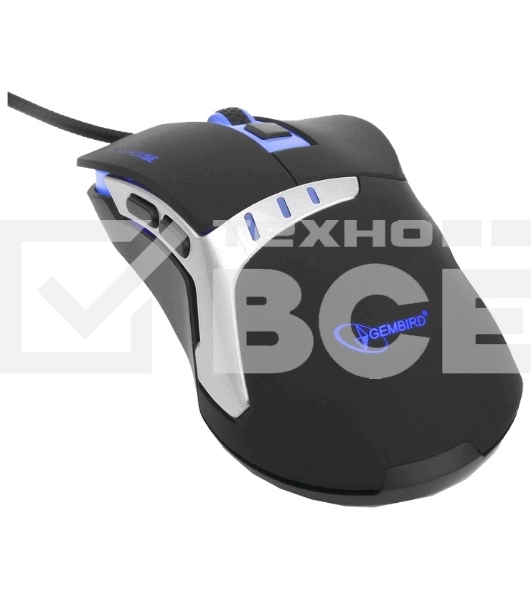 Мышь проводная Gembird MG-520 черный, 3200 dpi, USB, кнопки - 6