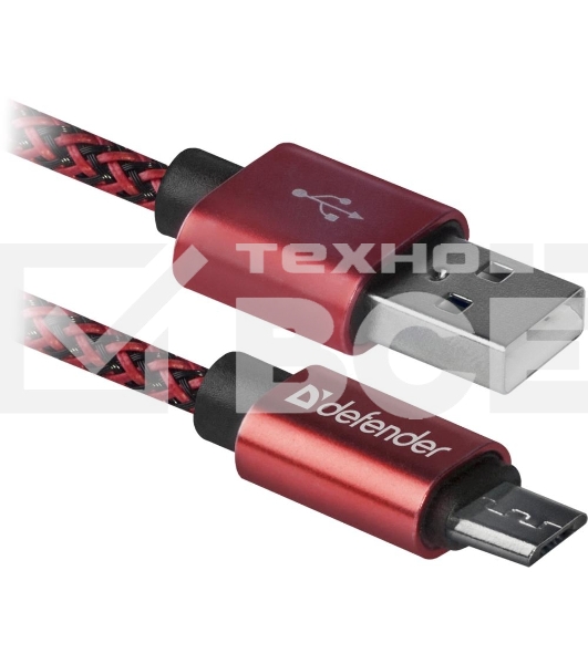 Кабель Defender USB2.0 TO MICRO-USB 1M RED USB08-03T