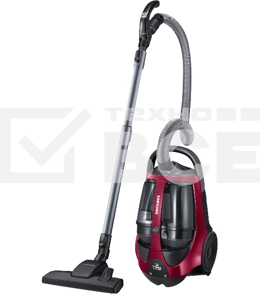 Пылесос Samsung VCC885FH3P красный, 430/2200 Вт, уборка сухая, пылесборник двойная камера 2л