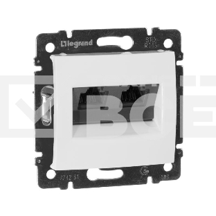 Компьютерная двойная розетка Legrand Valena 774231, белая RJ45 5 кат UTP