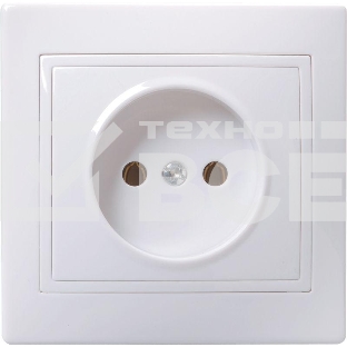Розетка 1-м СП Кварта 10А IP20 без заземл. бел. ИЭК ERK13-K01-10-DM