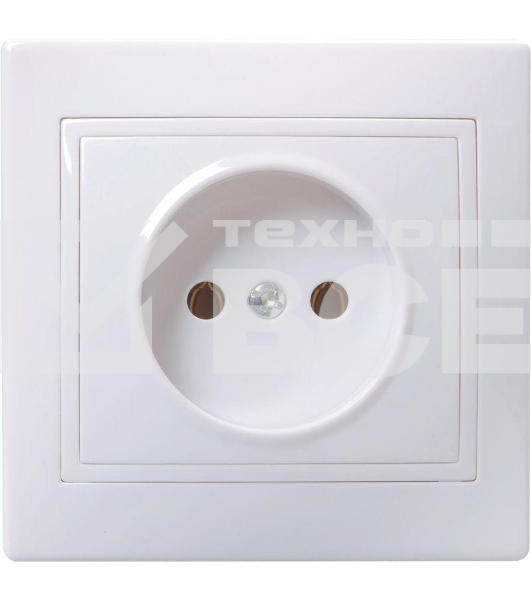 Розетка 1-м СП Кварта 10А IP20 без заземл. бел. ИЭК ERK13-K01-10-DM