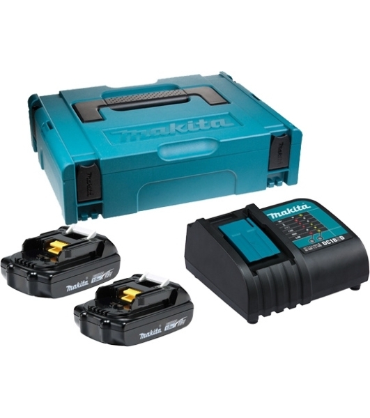 Набор Makita 2 шт BL1815N аккумулятор + 1 шт DC18SD зарядное устройсво + кейс 197143-8
