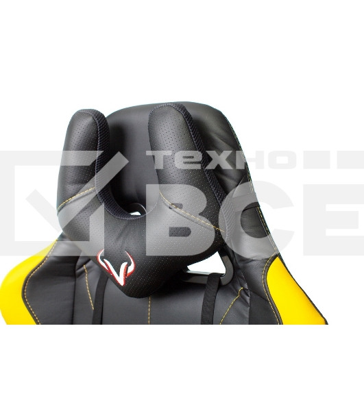 Кресло игровое Бюрократ VIKING 5 AERO YELLOW черный/желтый искусственная кожа