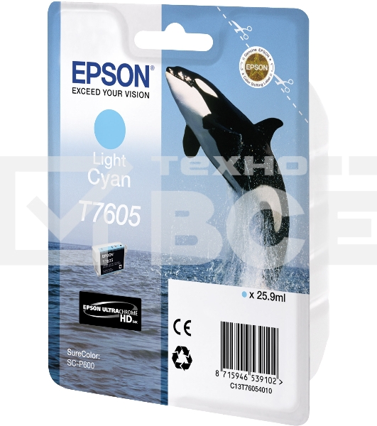 Картридж струйный Epson светло-голубой SC-P600