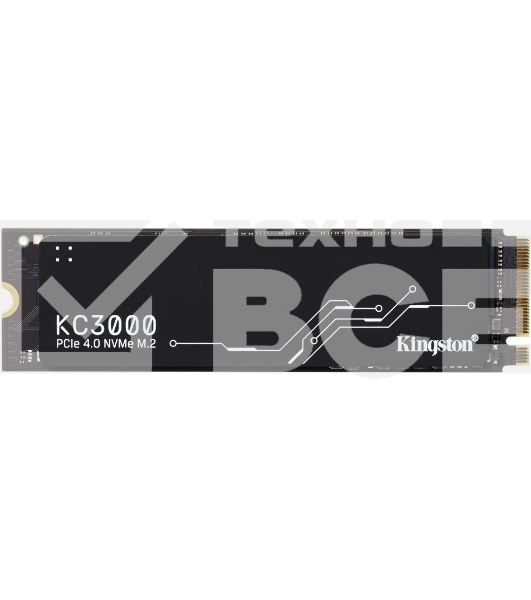Накопитель SSD Kingston KC3000, 1TB, M.2 2280, PCIe 4.0 x4, R/W 7000/6000, с радиатором.