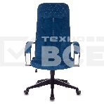 Кресло руководителя Бюрократ CH-608Fabric темно-синий Velvet 29 крестовина пластик, фото3