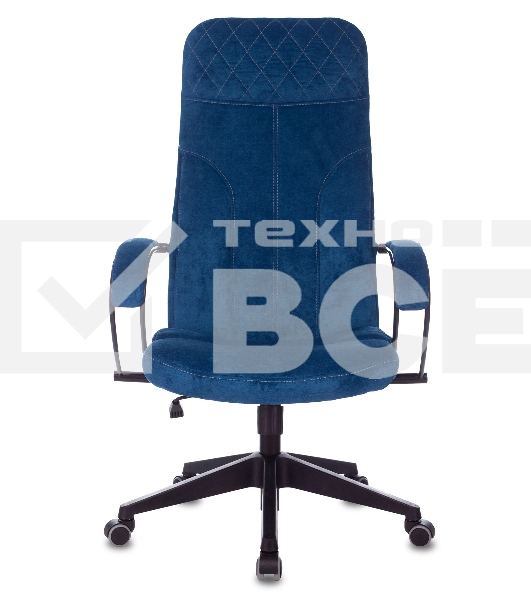 Кресло руководителя Бюрократ CH-608Fabric темно-синий Velvet 29 крестовина пластик