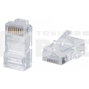 Коннектор WRline (WR-8P8C-C5E) UTP кат.5E RJ45 прозрачный (упак.:100шт)