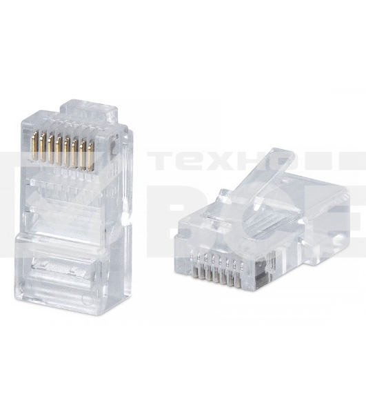 Коннектор WRline (WR-8P8C-C5E) UTP кат.5E RJ45 прозрачный (упак.:100шт)