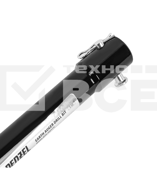 Шнек для грунта Denzel E-60, диаметр 60 мм, длина 800 мм, соединение 20 мм, несъемный нож