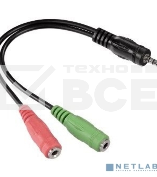 Адаптер аудио Hama H-54573 2xJack 3.5 (f)/Jack 3.5 (m) черный (00054573)