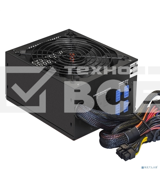 Блок питания ExeGate 900PPX (EX222114RUS), 900Вт, 80 PLUS Bronze, 140мм, модульный, черный