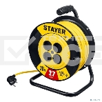 Силовой удлинитель на катушке STAYER ПВС 2х2.5 30м 3750Вт, S 225, фото 1