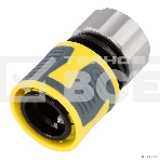 Коннектор для шланга, быстросъемный 1/2' с термопластичной резиной и зажимной гайкой из цинка Профи ЧЕТЫРЕ СЕЗОНА , фото 1