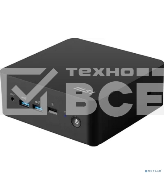 Компьютер MSI Cubi NUC 1M-096XRU, Intel Core 5 120U/8Gb/512Gb/IrisXE/WF6E/BT5.3/120W/AirCooling/DOS, черный (9S6-B0B111-096)