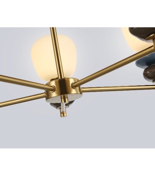 Люстра Ambrella light LH53164/5 SB/WH бронза/белый 40W 3000K D650*900