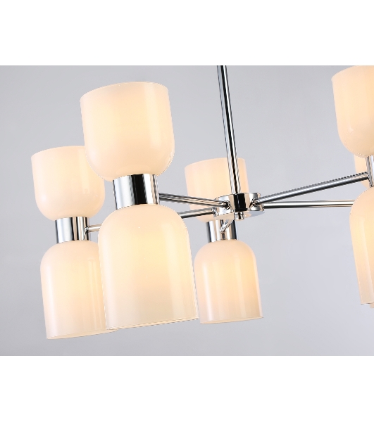 Люстра Ambrella light LH56083/10 СH/FR хром/белый матовый E14*10 max 40W D700*510