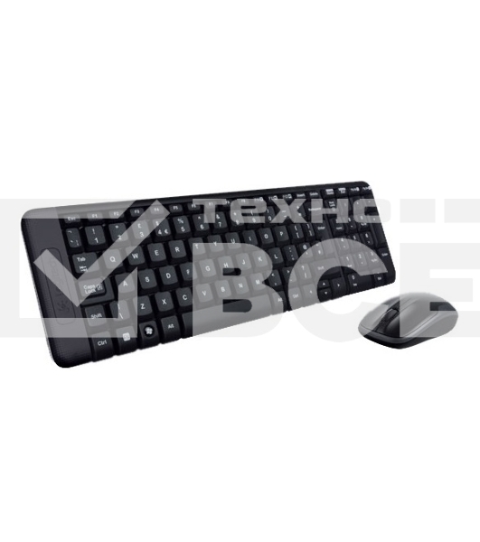 Клавиатура + мышь Logitech MK220 клав:черный мышь:черный USB беспроводная