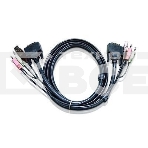 Кабель ATEN KVM USB(тип А Male)+DVI-D(Male)+2хАудио(Male) (-) USB(тип B Male)+DVI-D(Male)+2хАудио(Male) 1,8м., черный. CABLE DVI/USBA/SP.MC-DVI/USB B 1.8M, фото4