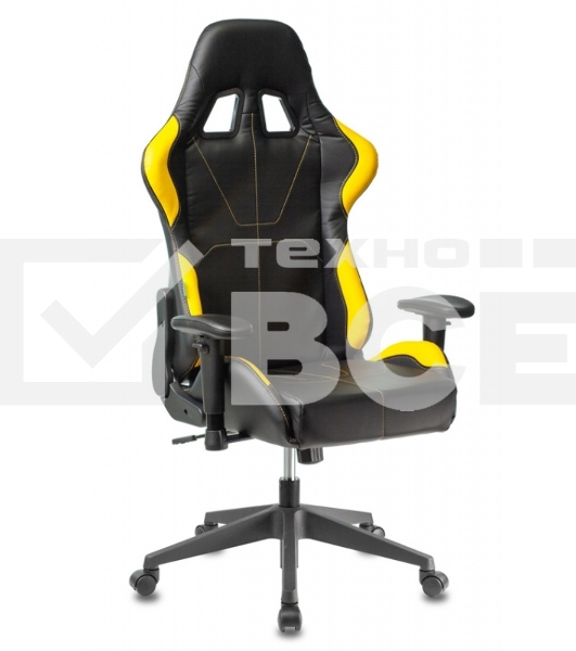 Кресло игровое Бюрократ VIKING 5 AERO YELLOW черный/желтый искусственная кожа