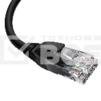 Патч-корд GCR прямой 2.0m UTP кат.5e, черный, левый угол, литой, ethernet high speed, RJ45, T568B, GCR-53151, фото6