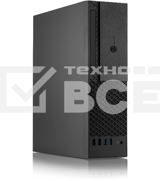 Компьютерный корпус с блоком питания 300Вт. Foxline FL-1001 mATX case, black, w/PSU TFX 300W, w/2xUSB2.0+2xUSB3.0, w/1xcombo audio, w/pwr cord, w/ 8cm FAN