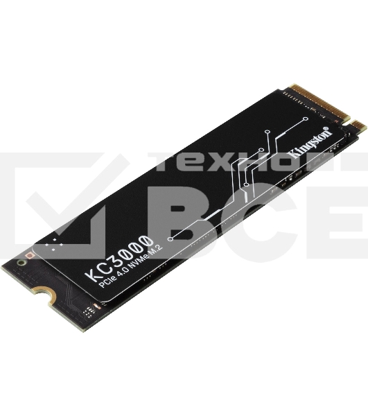 Накопитель SSD Kingston KC3000, 1TB, M.2 2280, PCIe 4.0 x4, R/W 7000/6000, с радиатором.