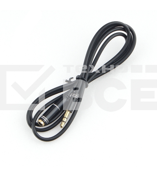 Кабель аудио удлинительный Cablexpert CCAB-02-35MF-1MB. 3.5 Jack (M)/3.5 Jack (F), черный, 1м, блистер