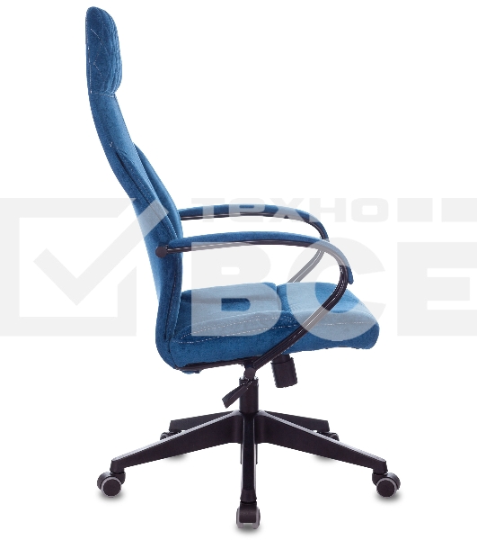 Кресло руководителя Бюрократ CH-608Fabric темно-синий Velvet 29 крестовина пластик
