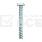 Болт шестигранный KRANZ DIN 933, 10х80, короб (10 шт./уп.), фото 1