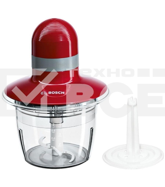 Измельчитель электрический Bosch MMR08R2 0.8л. 400Вт красный