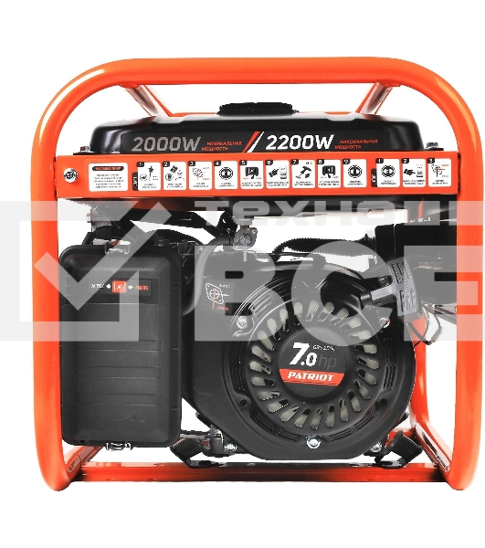 Электрогенератор бензиновый Patriot GRS 2500, 2.2 кВт, 75 дБ, 36,7 кг