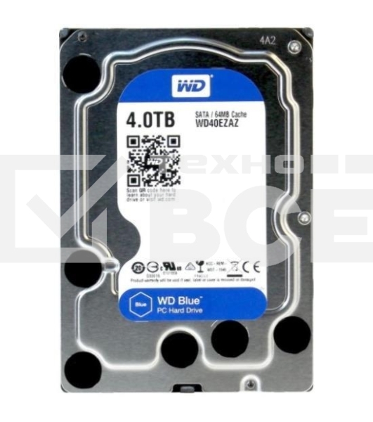 Жесткий диск Western Digital  SATA 4TB 6GB/S 256MB BLUE WD40EZAX